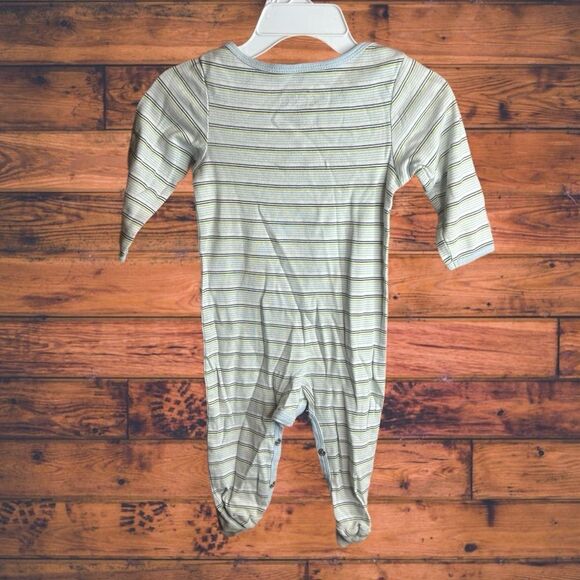 5 for $25🔥6-9 Months Circo Grey Striped Footie Pajama Jumpsuit - Picture 2 of 4